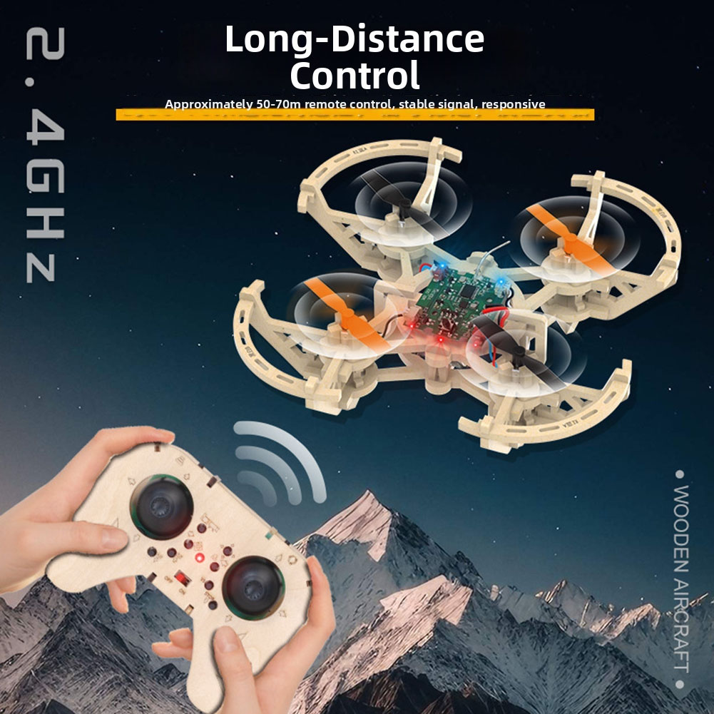Drone Kit Octocopter - ชุดโมเดลโดรนไม้ RC 3 โหมดความเร็ว ขึ้น-ลงจอดได้ ระยะเวลาบิน